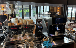 La Marzocco and a CAYE Super traditional Coffee machine